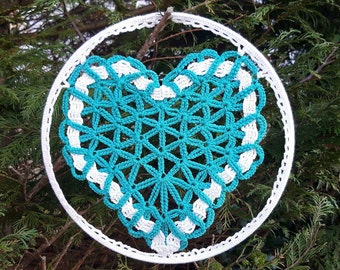 Crochet tutorial FLOWER OF LIFE Heart