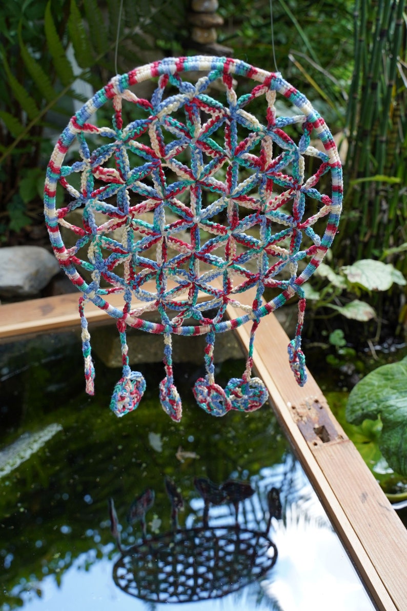 Crochet tutorial FLOWER OF LIFE Dreamcatcher image 6