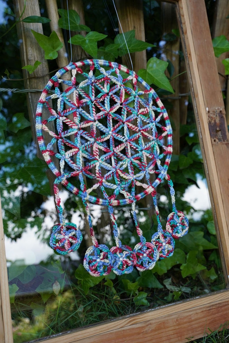 Crochet tutorial FLOWER OF LIFE Dreamcatcher image 3