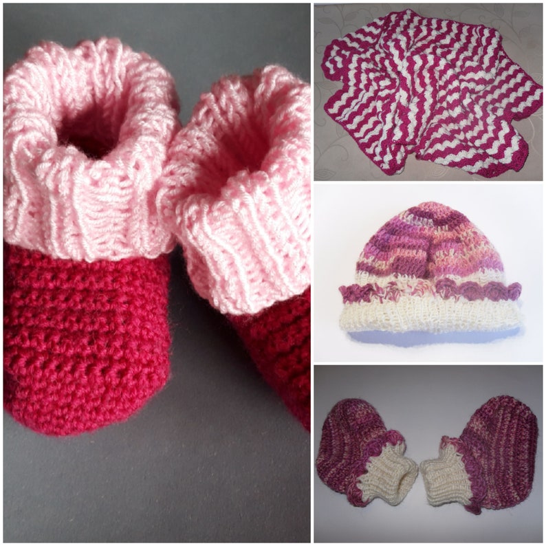 2 Crochet tutorials Babyset & Baby Blanket image 1