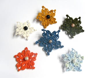 2 Crochet tutorials Brooches Stars