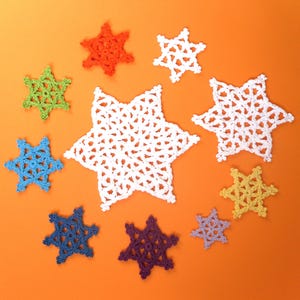 3 Tutorials FLOWER OF LIFE Crochet Stars