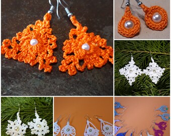 Tutorial crochet earrings TRIANGLE