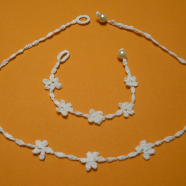 Tutoriel de crochet Collier, Bracelet FLEURS