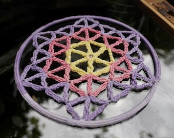FLOWER OF LIFE Crochet tutorial Suncatcher