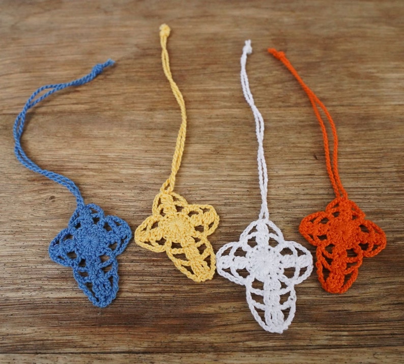 4 Crochet tutorials CROSS Charm image 10