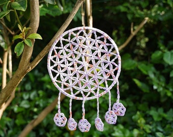 Crochet tutorial FLOWER OF LIFE Dreamcatcher