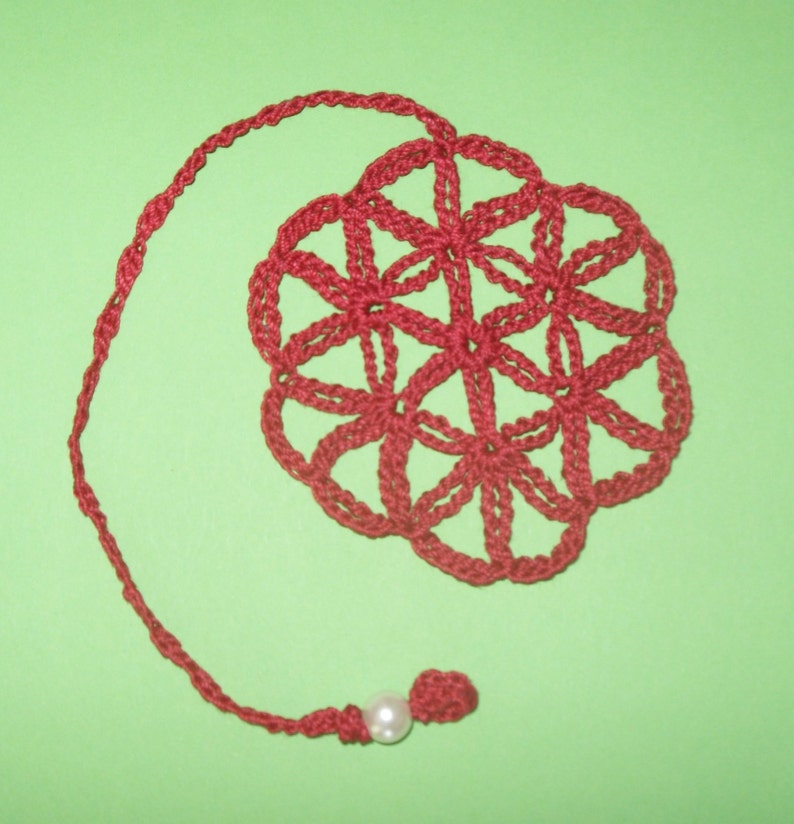 Anleitung BLUME DES LEBENS Lesezeichen gehäkelt | Etsy