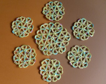 FLOWER OF LIFE Crochet tutorial Coaster