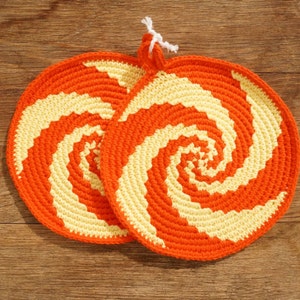 Tutorial crochet round Potholders SPIRALS image 5