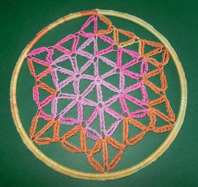 FLOWER OF LIFE Crochet tutorial Dreamcatcher image 2