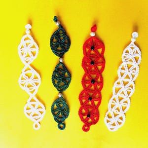 3 Crochet tutorials FLOWER OF LIFE Necklaces Bracelets Anklets