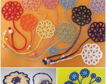 Crochet tutorials "FLOWER OF LIFE" Bookmark