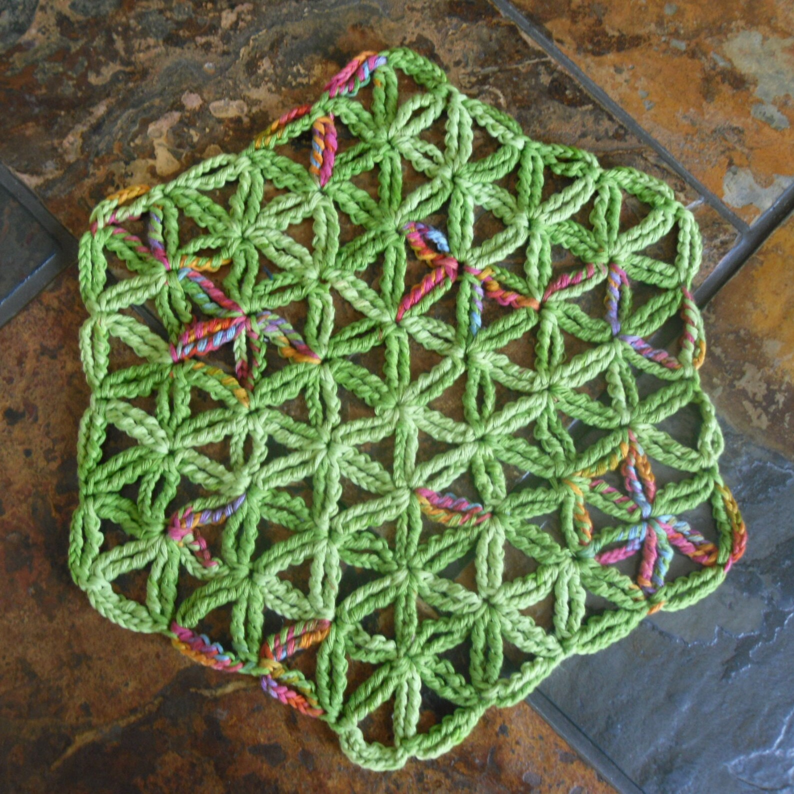 FLOWER OF LIFE Crochet Tutorial Coaster Etsy