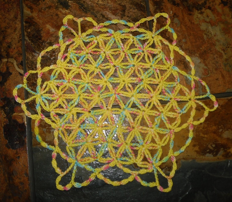 FLOWER OF LIFE Doily Crochet tutorial