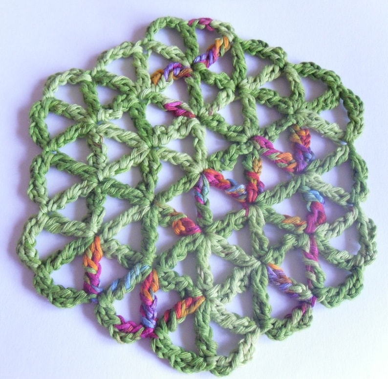 Crochet pattern Coaster FLOWER OF LIFE