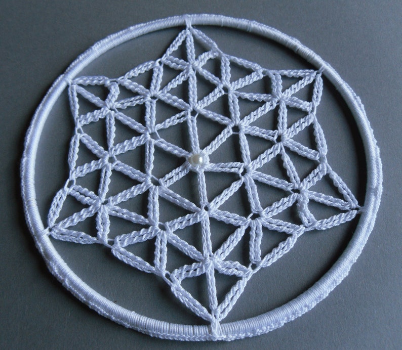 FLOWER OF LIFE Crochet tutorial Dreamcatcher image 8