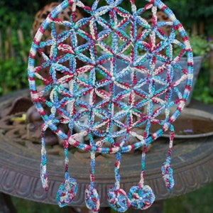 Crochet tutorial FLOWER OF LIFE Dreamcatcher image 9
