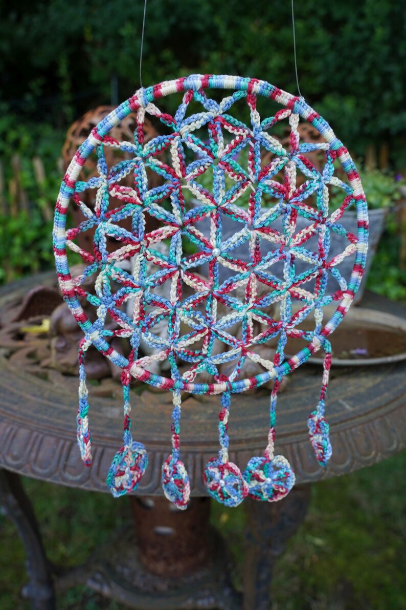 Crochet tutorial FLOWER OF LIFE Dreamcatcher image 9