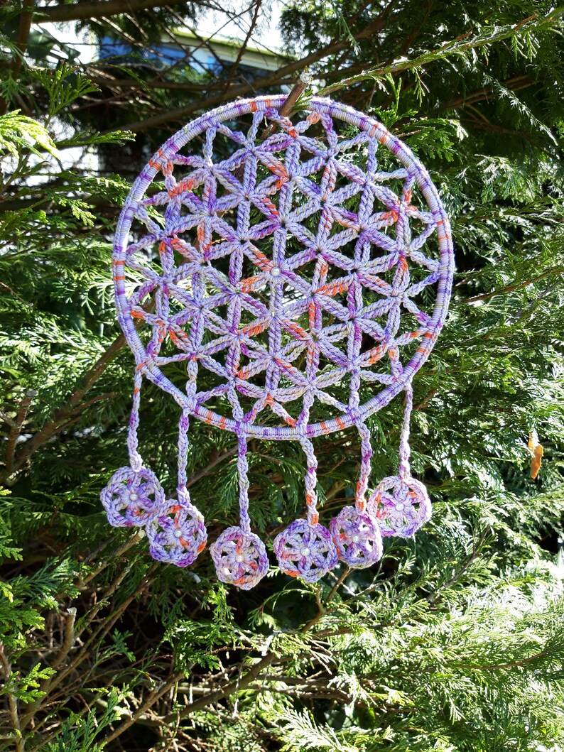 Crochet tutorial FLOWER OF LIFE Dreamcatcher image 4