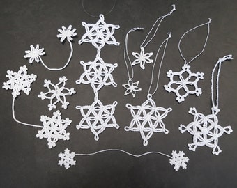 10 Tutorials crochet Snowflakes