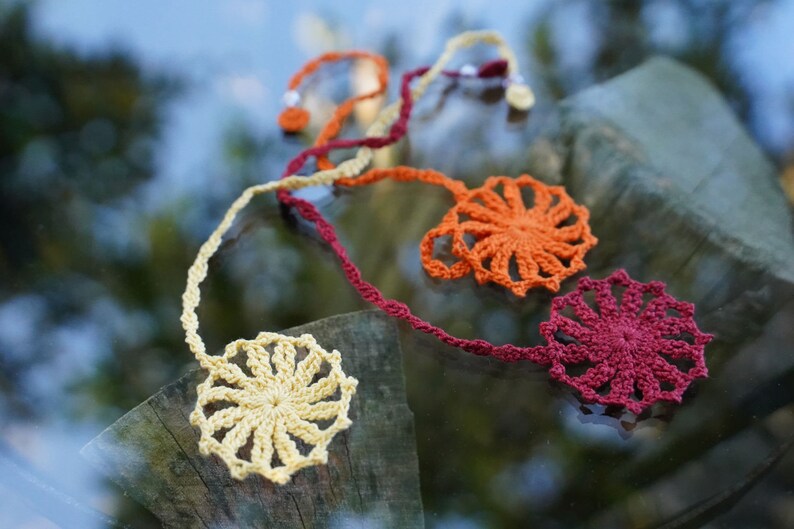 Tutoriel de crochet Marque-page FLEUR, SOLEIL image 4