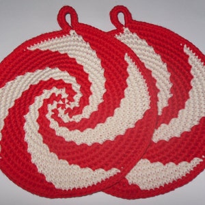 Tutorial crochet round Potholders SPIRALS image 7