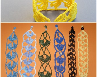 4 Crochet tutorials Bracelets "Shells"