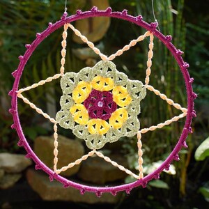 FLOWER OF LIFE Crochet tutorial Dreamcatcher Star image 1