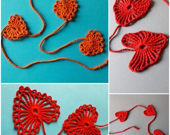 4 Crochet tutorials HEARTS
