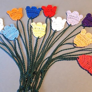 Tutoriel de crochet FLEUR TULIPE Marque-page