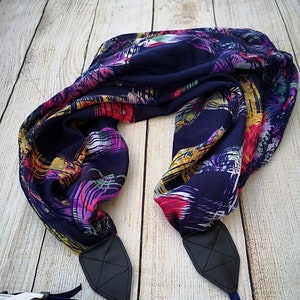Scarf Camera Strap - &quot;ABSTRACT&quot; - Gift for Photographer and Women, Suitable for DSLS, SLR, Nikon, Canon, Fuji or any other Camera Accessory