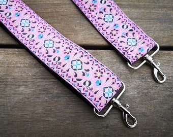 Pink Replacement Shoulder Bag Strap, Adjustable Guitar Strap Style, Accessories for bags, Guitar Strap Handbag Purse, Rihanna