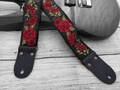 Cross Body Floral Strap with Leather Ends For Electric Acoustic or Bass Guitars, ROSES product logo