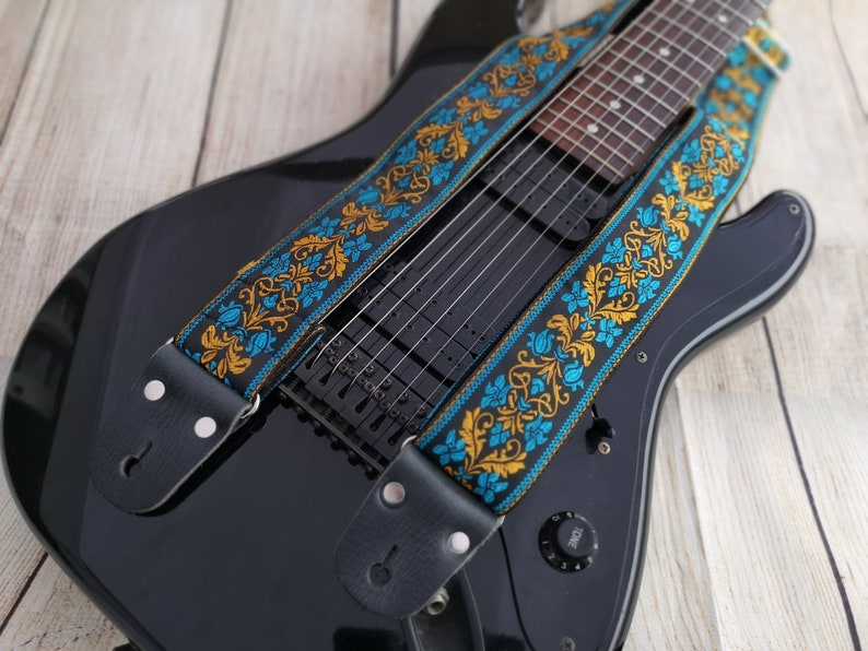 Guitar Strap Adjustable Engraving Personalized Strap Etsy