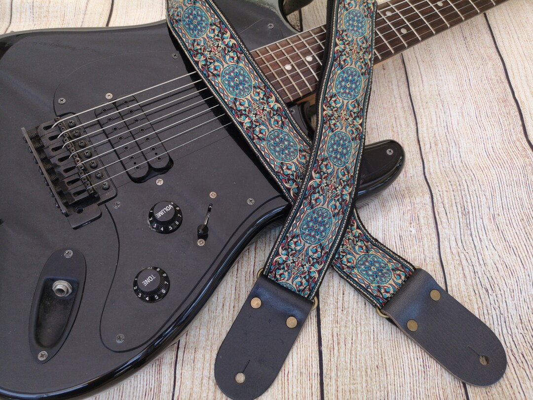 Guitar Strap Cross Body Adjustable Personalized Text Strap Etsy