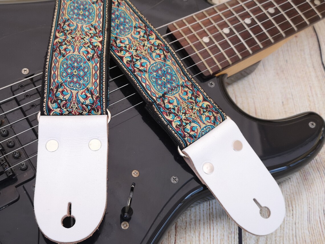 Guitar Strap Cross body Adjustable Personalized Text Strap Etsy