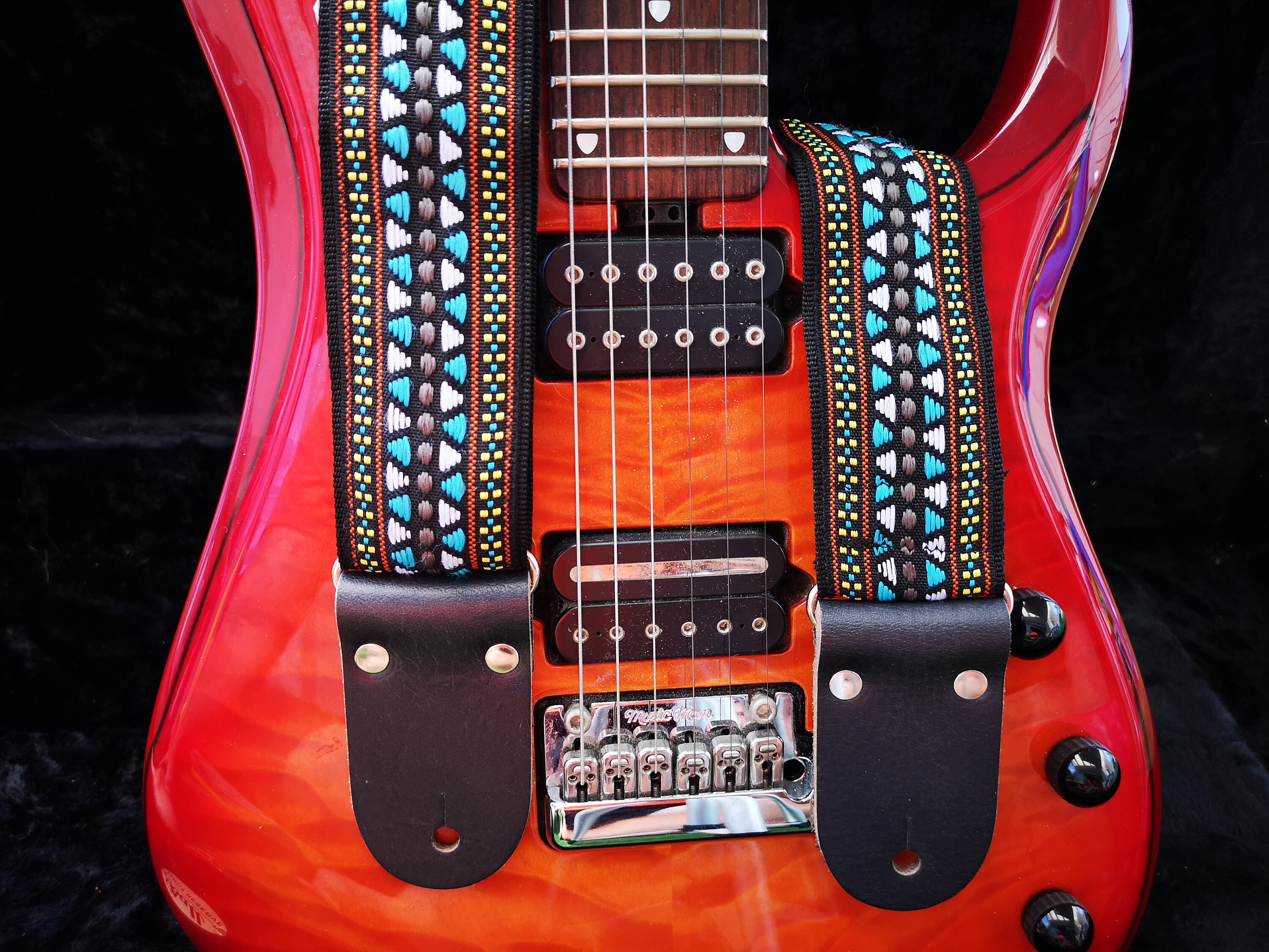 Personalized Guitar Strap with Leather Ends Adjustable Etsy