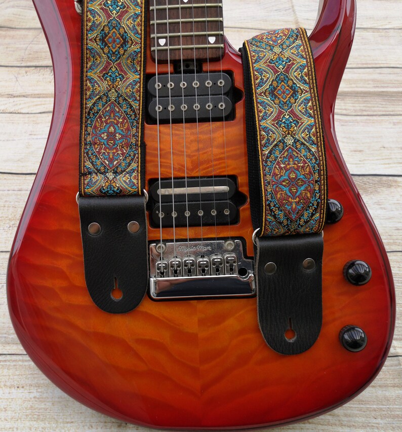 Guitar Strap Adjustable Engraving Personalized Strap Etsy