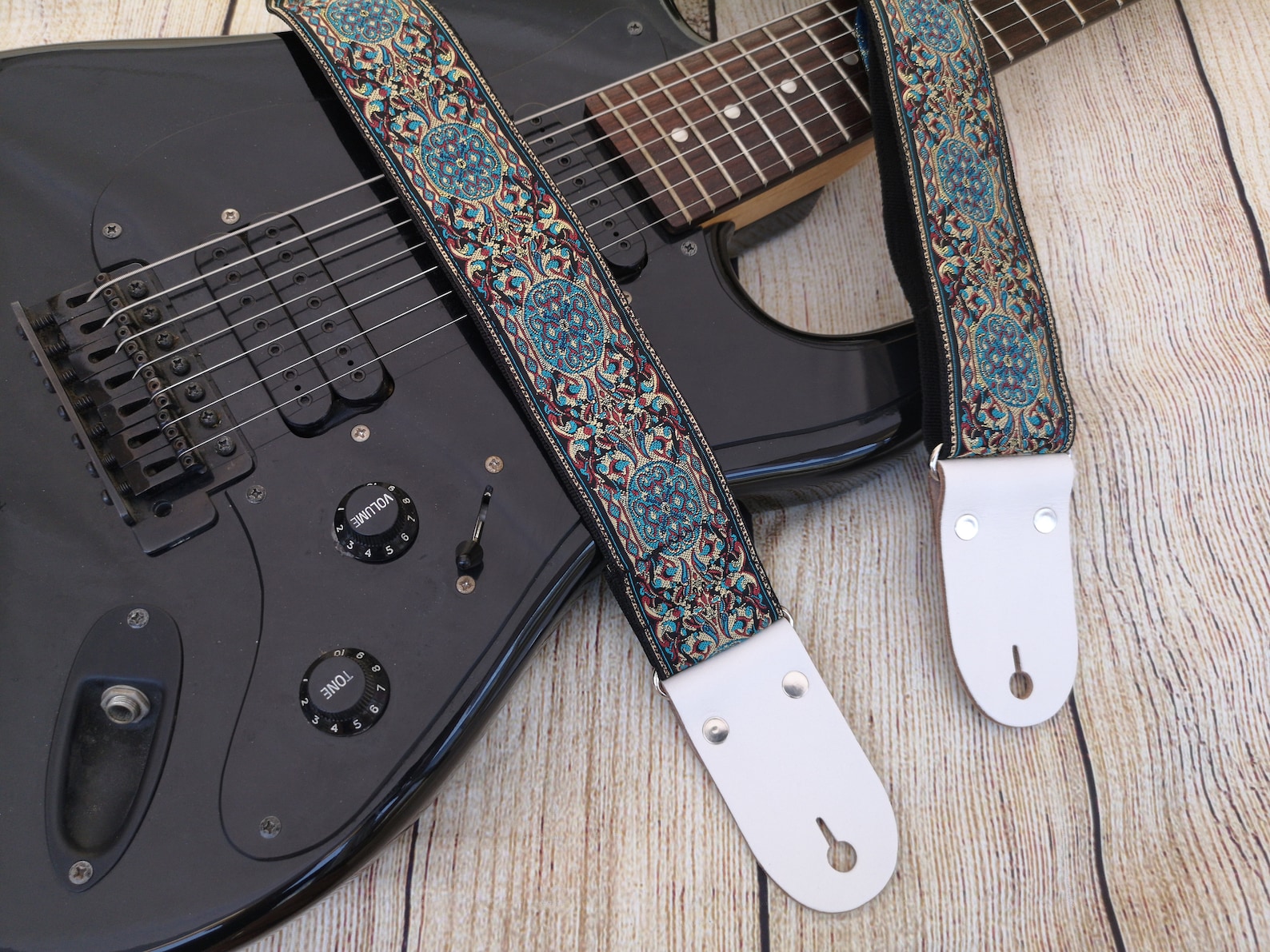 Guitar Strap Cross body Adjustable Personalized Text Strap Etsy