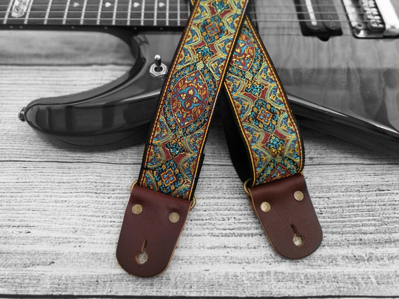 Guitar Strap Adjustable Engraving Personalized Strap Etsy