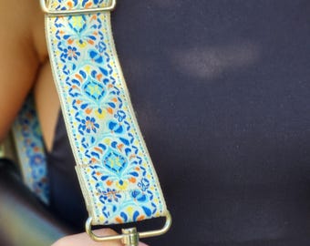 Boho geborduurde tasriem – verstelbare schouderriem voor schoudertas