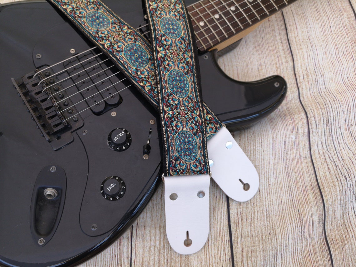 Guitar Strap Cross body Adjustable Personalized Text Strap Etsy