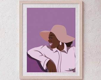 Berry - Black Girl Art - Printable Poster - Digital Download