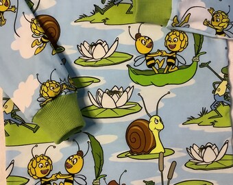 T-Shirt kurze Ärmel Kinder Biene Maja und Freunde Seerosenteich grün Kindershirt Geschenk Junge Mädchen Sommer Kinderkleidung