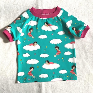T-Shirt Gr. 104 "Heidi in den Wolken" Mädchen pink Dotties Kindershirt Geschenk Geburtstag Kindergarten Frühling Sommer