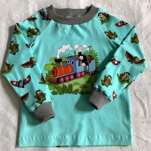 Langarmshirt LA-Shirt "Der kleine Maulwurf - kleine Eule" 2 Bilder türkis braun Kindershirt Freunde Geschenk Geburtstag unisex