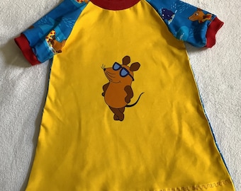 Kleid Gr. 98 Die Maus Sommer gelb Mädchen Kinderkleid Geschenk Geburtstag Sommer Urlaub Punkte