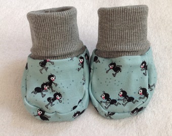 Tippy Toes Babyschühchen "Kleine Ameisen" Handmade Baby Socken Geschenk Geburt Taufe unisex