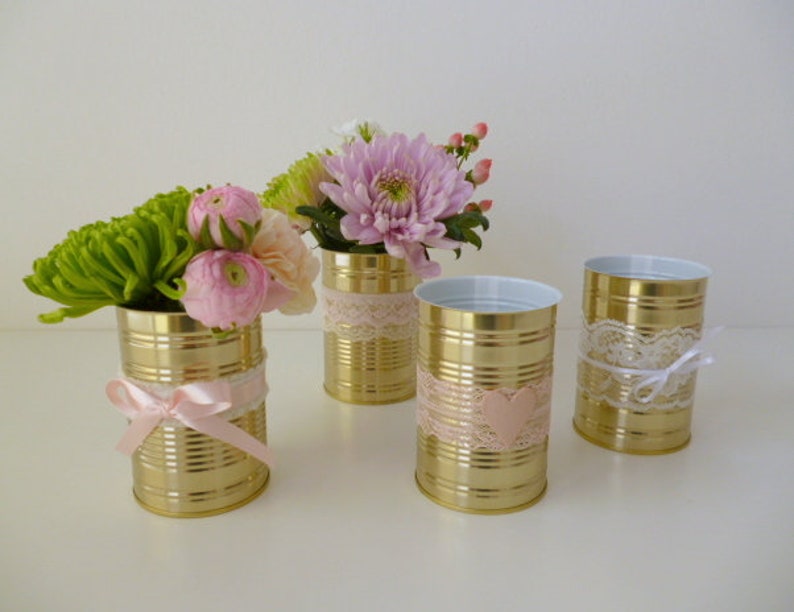 4 Tin Cans Wedding Etsy